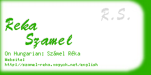 reka szamel business card